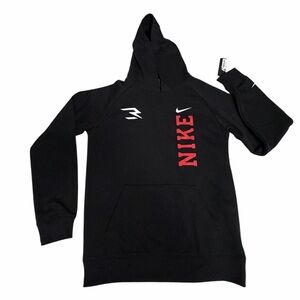 Nike 3Brand Youth Boys Hoodie Size Large Black Pullover Sweatshirt NWT NEW